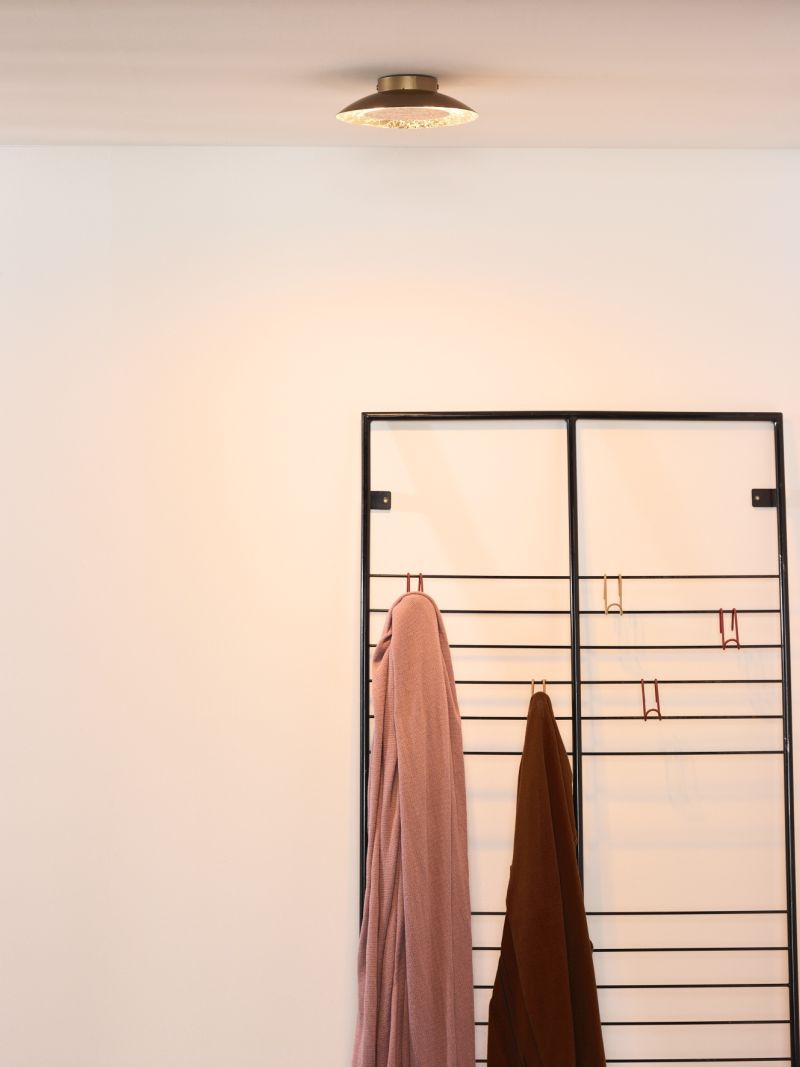 Lucide FOSKAL - Zapustené stropné svietidlo - Ø 21,5 cm - LED - 1x6W 2700K - Mosadz